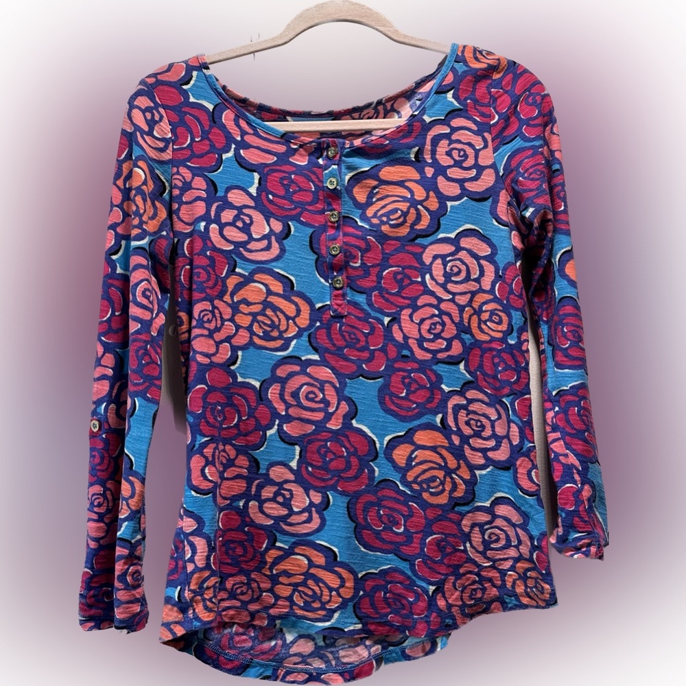 Lilly Pulitzer floral print shirt size small